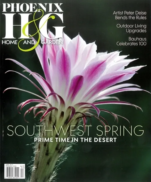 A magazine cover with a flower on it.